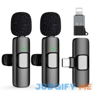 2 Pack Type C Mini Wireless Lavalier Microphone for iPhone 15
