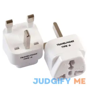 2 Pack UK Travel Adapter for Type G Plug Works with Electrical Outlets in United Kingdom