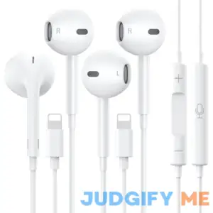 2 Pack Wired iPhone Earbuds/Wired Headphones with 3.5mm Wired Earphones with Microphone Volume Control Compatible for iPhone