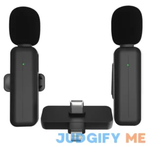 2 Pack Wireless Mini Lavalier Lapel Microphone for iPhone