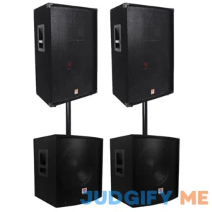 (2) Rockville RSG15 15” 3000w Passive DJ/Pro Audio PA Speaker+(2) 15" Subwoofers