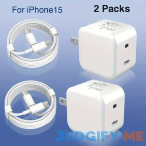 2 Sets Of Fast Charging Plug And Charging Cable Suitable For Iphone 15 And Ipad