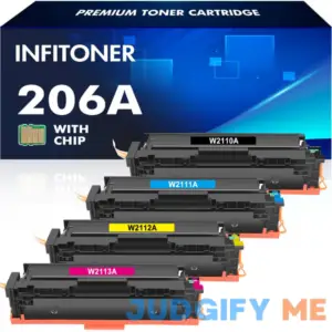 206A MFP M283fdw M283cdw Toner Cartridges 4 Pack 206X Set Compatible for HP 206A for HP Color Laserjet Pro MFP M283fdw M255dw Printer Ink