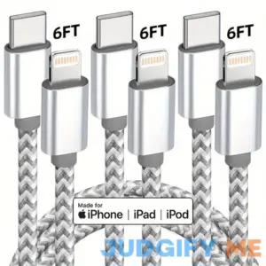 20W [MFi Certified 6FT Nylon Braided Cord Cables