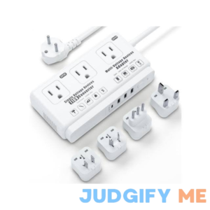 220v to 110v Travel Voltage Converter International Universal Voltage Converter US to Europe Power Strip Plug Transformer