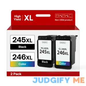 245XL 246XL Ink Cartridges Combo Pack for Canon Ink 245 and 246 Remanufactured for Canon PG-245XL CL-246XL for Canon Pixma MX492 TR4520 MG2522