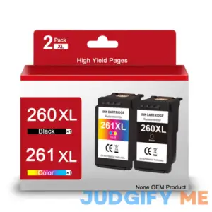 260XL 261XL Black/Tri-color Combo Pack Replacement for Canon PG-260 XL CL-261 XL 260 261 Ink Cartridge for Pixma TR7020 TR7022 TS5300 TS5320 TS6420