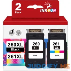 260xl 261xl Ink for Canon 260/261 Ink for Canon Ink 260 261 Pg-260xl Cl-261xl for Canon Ts5300 Ts5320 Ts6420 TS6420a Tr7020 TR7020a Printer (Black Tri