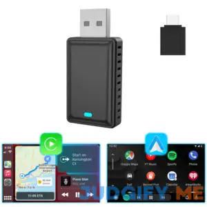 2IN1 Wireless CarPlay Android Auto Adapter Mini USB Dongle Plug & Play