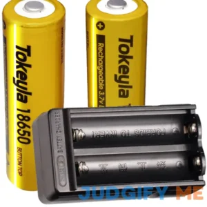 2Pcs 1￵8￵6￵5￵0 Rechargeable Batter￵y W￵i￵th 18650 Rechargeable Battery Charger