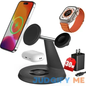 3-in-1 Wireless Charging Station for Apple Device Fast Charging Station for iPhone and Watch with MagSafe