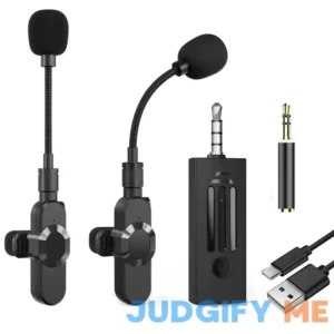3.5 Jack 2 In 1 Professional Wireless Lavalier Microphone Extension Rod Mini Mic Rechargeable For Computer Camera Laptop Phone Megaphone Teaching