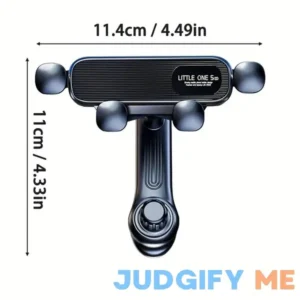 360° Rotatable Gravity Car Phone Holder with Extendable Arm - Universal Air Vent Mount Cradle for Smartphones and GPS Devices