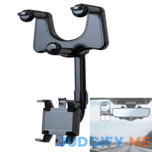 360°Rotatable and Retractable Car Phone Holder Car Rearview Mirror Bracket