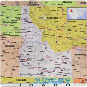 3dRose Print of Idaho Cities and State Map Mouse Pad