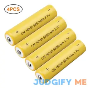 4 Pcs 3.7v Volt 9800mAh Li ion Lithium Battery 18650 Rechargeable Batteires for Flashlight Headlamp Power Bank