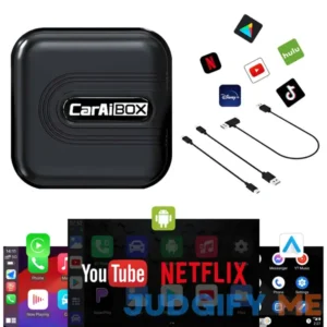 4 in 1 Wireless CarPlay&Android Auto Adapter Android 11.0 System Support Netflix/YouTube/TikTok Streaming Video