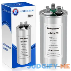 45+5 uF 45/5 MFD Dual Run Round Capacitor for AC