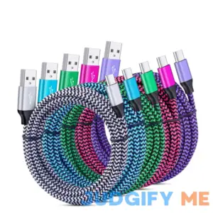 5-Pack 6Ft C Charger Cable Fast Charging for Samsung Galaxy S21 S20 Ultra S10E S8 S9 Plus Note 20 10 9 A51 A20 LG G8 V60 Moto X4 Z3