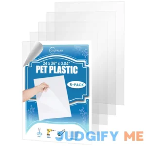 5 Packs of 24x36x0.04’’ PET/Plexiglass Panels Unbreakable and Lightweight Substitute for Glasses