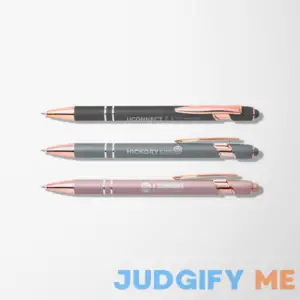 50 Custom Rose Gold Metal Stylus Pens in Bulk
