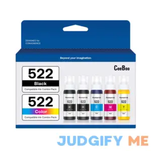 522 High Capacity (5 Bottles) Refill Ink Bottle Replacement for Epson Compatible 522 Ink Refill Bottles (Not Sublimation Ink) Use for EcoTank ET