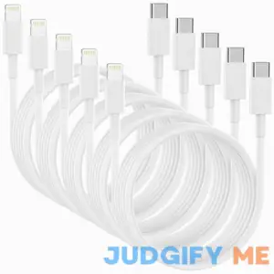 5Pack Apple MFi Certified USB C to Lightning Cable 6FT