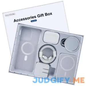 6 Pack Accessories Gift Box Kit Includes Bluetooth Headphones PD Fast Charger with Cable