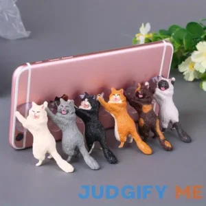 6-Pack Cute Cat Phone Ring Holder - Universal Smartphone Stand