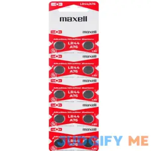 6 Pack Maxell Ag13 Lr44 A76 357 Alkaline Button Cell Batteries