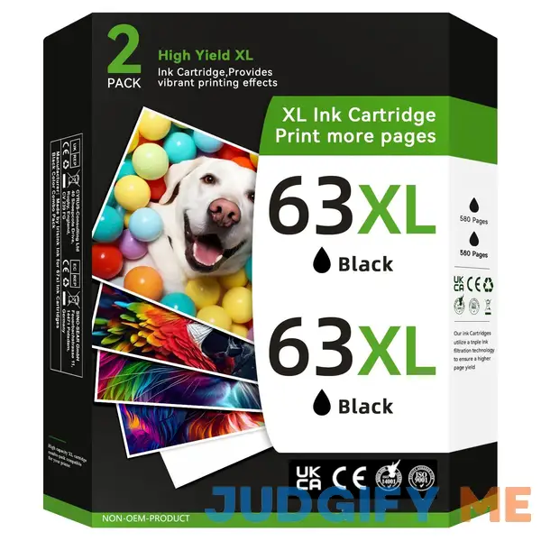 63XL Black Ink Cartridge for HP Ink 63 XL Replacement for HP 63XL Ink Cartridge Fit for OfficeJet 3830 4650 4655 5255 5258 5200 Envy 4520 4512 63XL Black Ink Cartridge for HP Ink 63 XL Replacement for HP 63XL Ink Cartridge Fit for OfficeJet 3830 4650 4655 5255 5258 5200 Envy 4520 4512