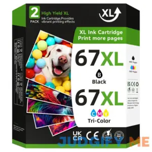 67XL Ink Cartridge for HP 67 Ink Cartridges Black Color Combo Pack Replacement for HP Ink 67 XL Fit for DeskJet 2700 2700e 2755 2755e 2752 4152 2755