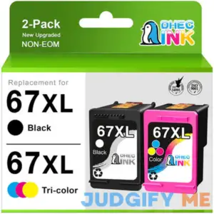 67xl Ink Compatible for HP 67 Ink Cartridges for HP Ink 67 Black and Tri-color for HP DeskJet 2700 2700e 2755e 2752e Envy 6055e 6055 6000 Printer (2
