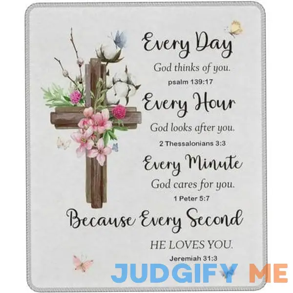 7.9 inch9.5 inch Everyday God Thinks of You Christian Cross Bible Verses Religious Scripture Mouse Pad Computer Mouse Mat with Anti-Slip Rubber Base 7.9 inch9.5 inch Everyday God Thinks of You Christian Cross Bible Verses Religious Scripture Mouse Pad Computer Mouse Mat with Anti-Slip Rubber Base