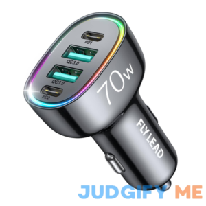 70W 4 Port Super Fast USB C Car Charger Adapter - A Must for Family Travel