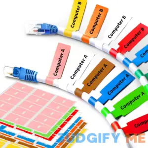 8 Sheet 240 Pcs Cable Labels Tags for Cable Management