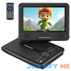 9.5" Portable DVD Player for Kids and Car with 7.5" Swivel Screen