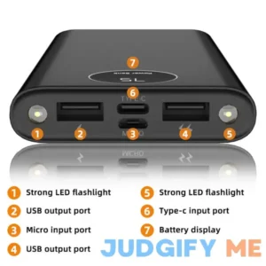 900000mah Portable Power Bank Lcd Led 2 Usb Battery Charger For Mobile