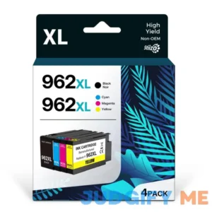 962XL Ink Cartridges Combo Pack Compatible for HP Ink 962XL Black and Color High Yield Work with HP OfficeJet Pro 9010 9012 9015 9020 9018 9025