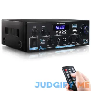 AK55 Amplifier Home Audio Stereo Receiver with Bluetooth 5.0 Max 450W X2 Power Mini AMP 2.0 Channel HiFi Stereo Amplifier for Home Theater Audio