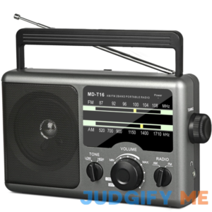 AM FM Portable Radio Battery Operated Radio by 4X D Cell Batteries Or Ac Power Transistor Radio with and Big Speaker