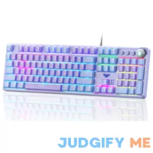 AULA Keyboard F2088 Pro 108 Keys Purple Mechanical Red Switches Keyboard with RGB Rainbow Backlit