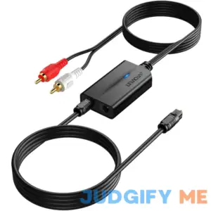 AUTOUTLET 192kHz DAC Digital to Analog Audio Converter 7ft/2.1m Digital Audio Optical to RCA Male Cable for HDTV