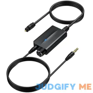 AUTOUTLET 192kHz DAC Optical to 3.5mm Converter with Volume Control