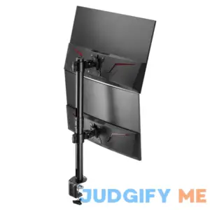 AVLT 38" Vertical Ultrawide Monitor Mount Stand Two Stacked 26.5 lbs Screens on Heavy-Duty Pole Save Workspace with Fine-Tune Height Tilt Swivel