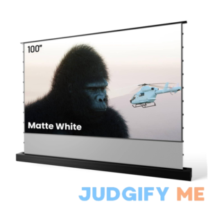 AWOL VISION 100" Motorized Rising Matte White Projector Screen for Long Short Ultra Short Throw Projector