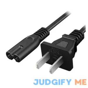 Ac 2 Prong C8 Power Cord 5ft Standard 2-slot for Tv Ps4 Ps5 Speaker Monitor Xbox Wall Power Cable Replacement