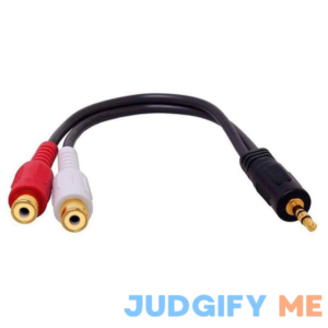 Ahier 3.5mm Gold 1/8 Stereo Mini Jack Male to 2 Female RCA Adapter Audio
