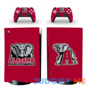 Alabama Crimson Tide Skin Sticker for PS5 Skin and Controllers