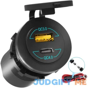 AlfredDireck Quick Charge 4.0 PD Type C and Quick Charge 3.0 USB Charger Socket